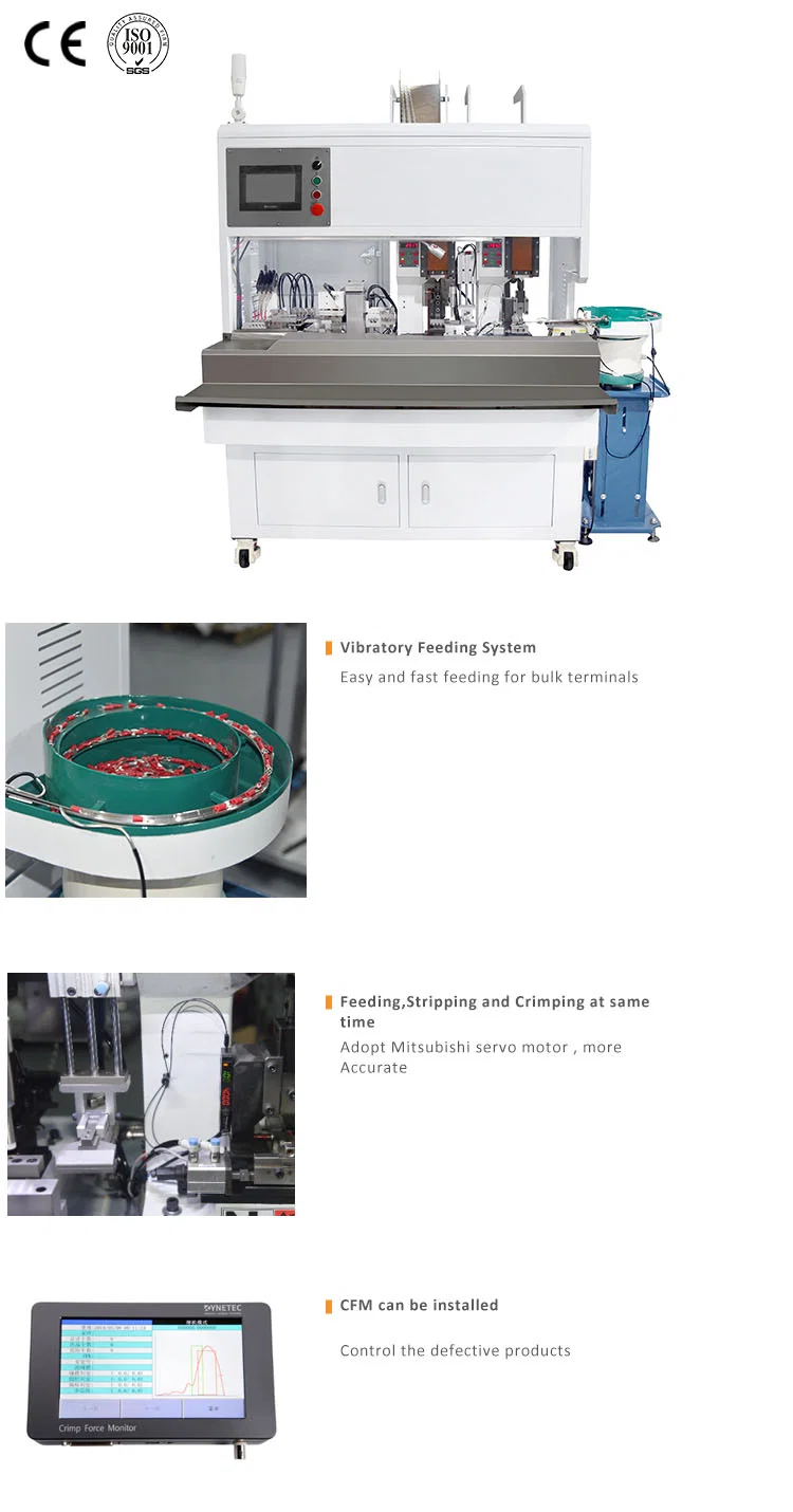  Máquina prensadora de cables completamente automática para diferentes terminales en diferentes longitudes de núcleo interno, terminal de la máquina prensadora de alambre, máquina prensadora de alambre solar