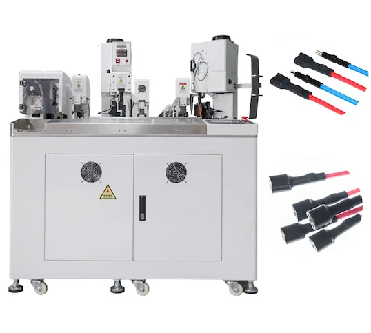 Máquina Automática de Engarce de Doble Lado y Termorretráctil para Cables